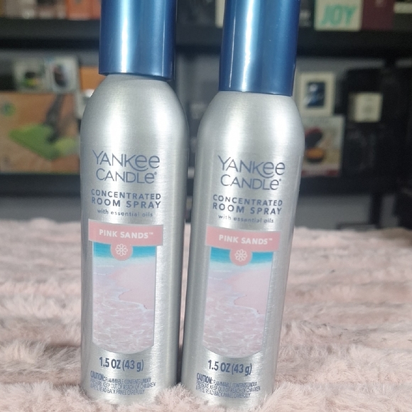 Yankee Candle Other - Yankee Candle Silver & Blue Pink Sands Room Spray Duo
